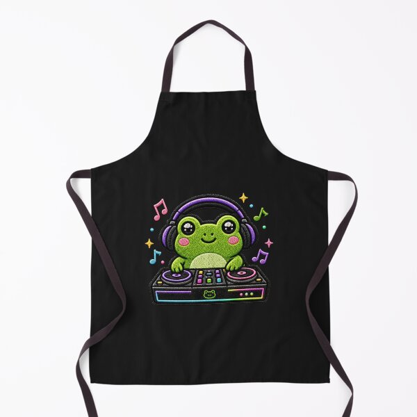 Item preview, Cool Frog DJ Embroidery Patch Cute Kawaii designed and sold by ColorSplash123.