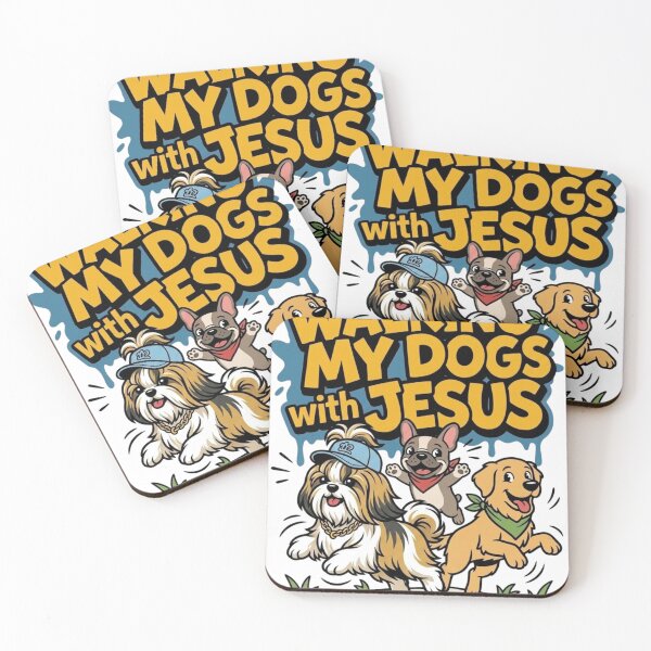 Item preview, Cute Christian Dog Walking Shirt – Walking My Dogs With Jesus designed and sold by ArtsBorn2Create.