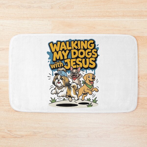 Item preview, Cute Christian Dog Walking Shirt – Walking My Dogs With Jesus designed and sold by ArtsBorn2Create.