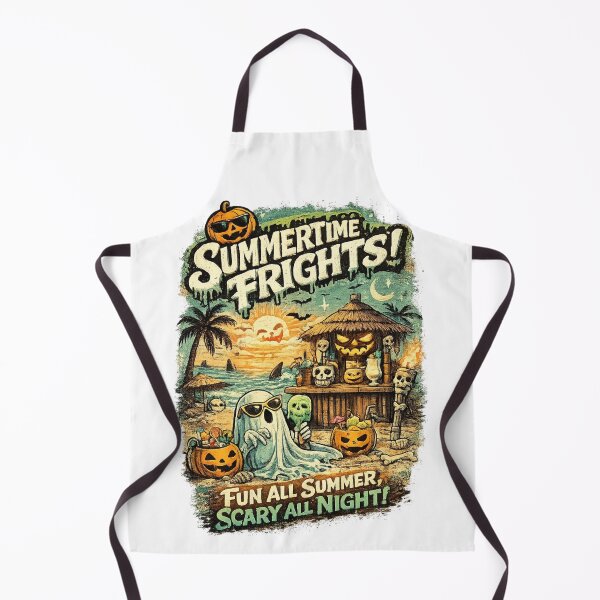 Item preview, Summertime Frights Funny Summerween Ghost Shirt designed and sold by vampbabe54.