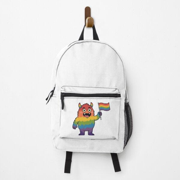Item preview, Cute Rainbow Monster with Pride Flag designed and sold by Anne97s.