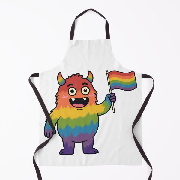 Item preview, Cute Rainbow Monster with Pride Flag designed and sold by Anne97s.