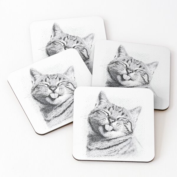 Item preview, Funny Cat Sticking Tongue Out – Cute T-Shirt Design designed and sold by ChaoticCatIlust.