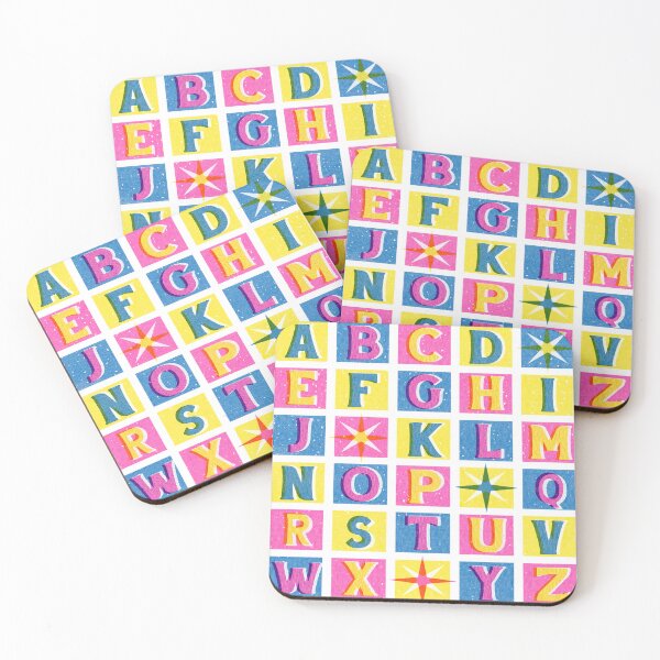 Item preview, Colorful Retro Typography Alphabet designed and sold by Clean White Paper.