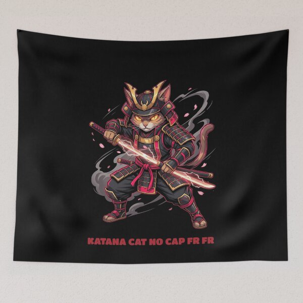 Item preview, Katana Cat No Cap Fr Fr designed and sold by The Quiet Thicket.