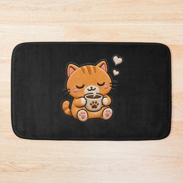 Item preview, Sleepy Cat Coffee Embroidery Patch Cute Kawaii designed and sold by ColorSplash123.