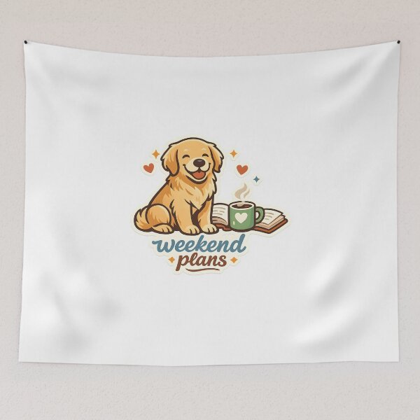 Item preview, Weekend Plans Cute Dog and Book Design designed and sold by Naviora.