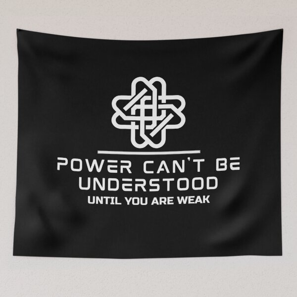 Item preview, Power Is Forged in Weakness – Motivational Quote designed and sold by THE RADIANT LEGACY.