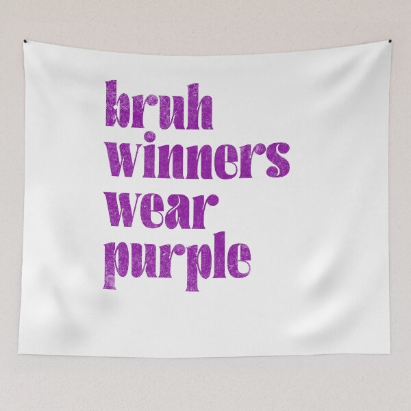 Item preview, Bruh Winners Wear Purple Funny Gen Z Internet Slang Quote designed and sold by JonesFlora2025.