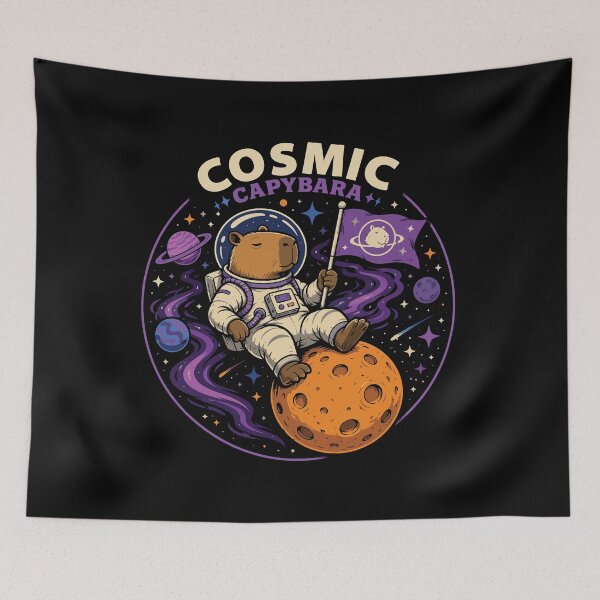 Item preview, Cosmic Capybara designed and sold by GhoulishGraphX.