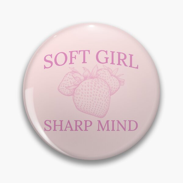 Item preview, Soft Girl Sharp Mind — Strawberry Aesthetic Design designed and sold by ArtofDari.