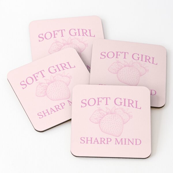 Item preview, Soft Girl Sharp Mind — Strawberry Aesthetic Design designed and sold by ArtofDari.