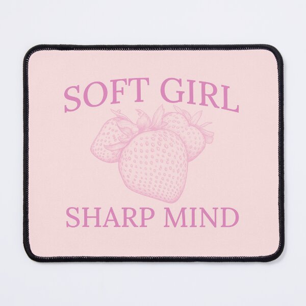 Item preview, Soft Girl Sharp Mind — Strawberry Aesthetic Design designed and sold by ArtofDari.
