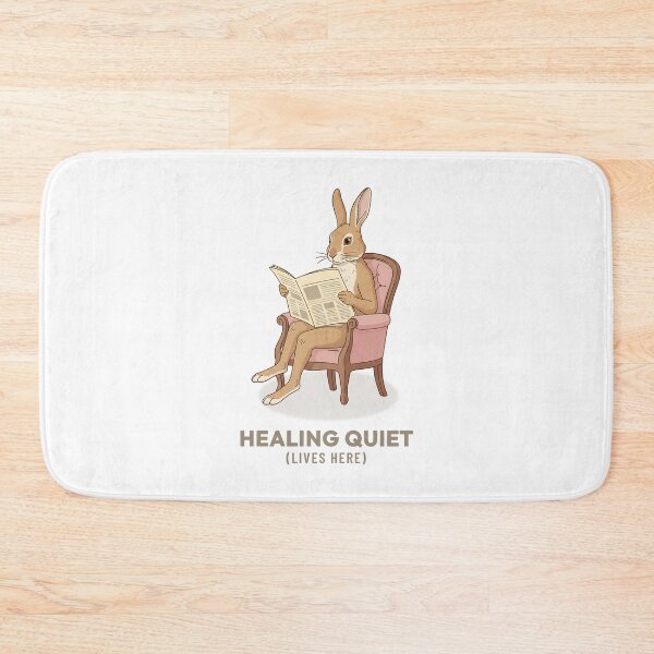 Item preview, Cozy Rabbit Reading Newspaper Vintage Illustration designed and sold by Cozy Vintage Animal.