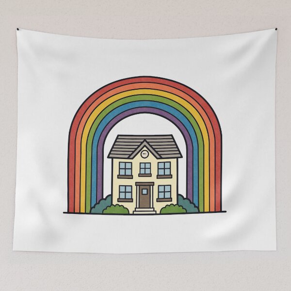 Item preview, Cute Safe Space Rainbow House designed and sold by Anne97s.