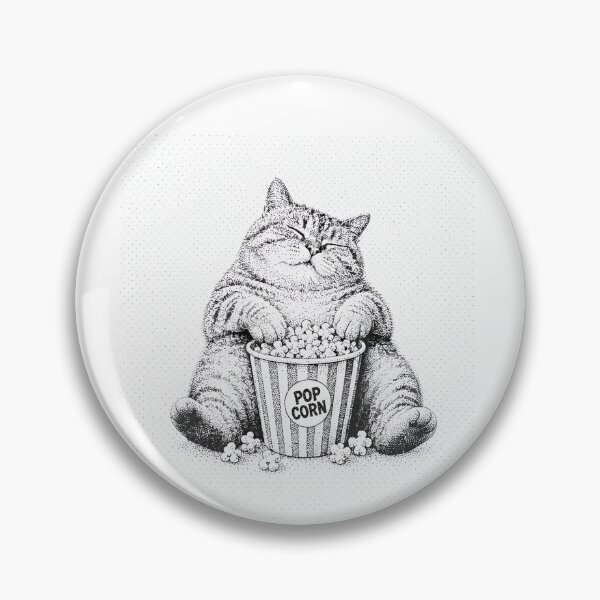Item preview, Meme Cat with Popcorn – Minimal Aesthetic Design designed and sold by ChaoticCatIlust.