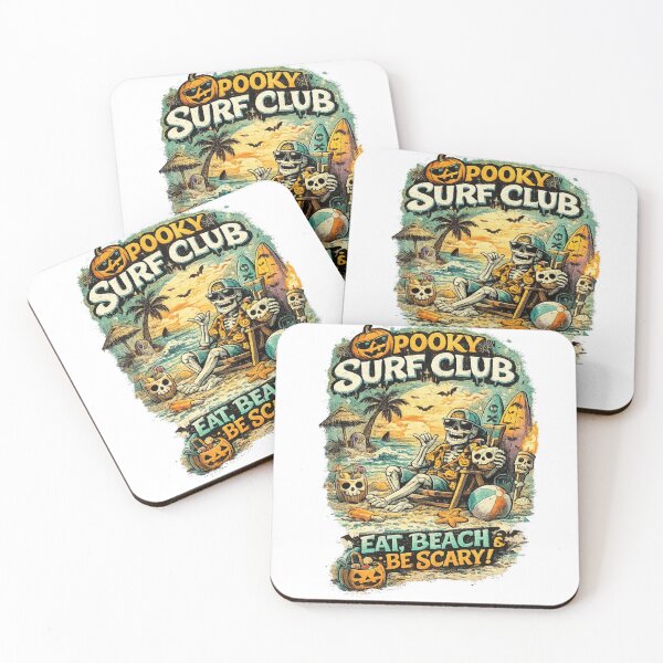 Item preview, Spooky Surf Club Summerween Skeleton Beach Shirt designed and sold by vampbabe54.