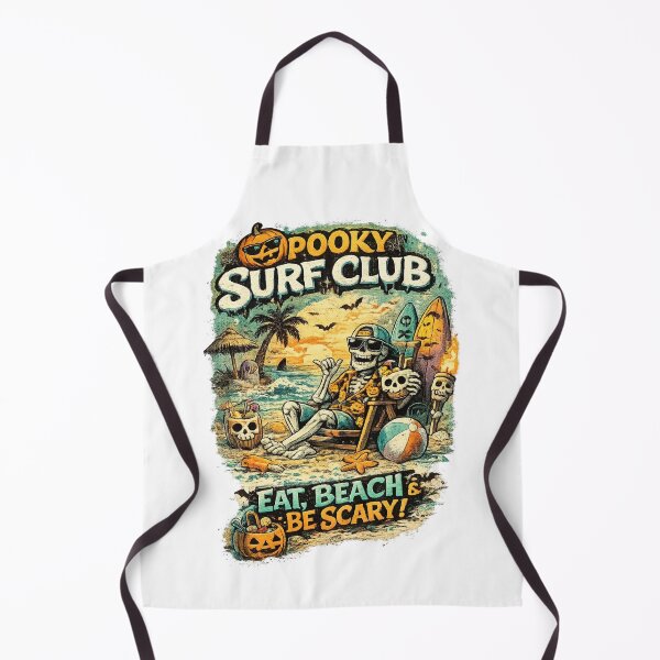 Item preview, Spooky Surf Club Summerween Skeleton Beach Shirt designed and sold by vampbabe54.