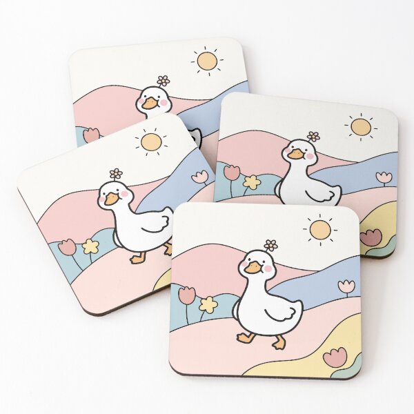 Item preview, Happy Goose Cartoon Aesthetic Pastel Animal Design designed and sold by WormJ.
