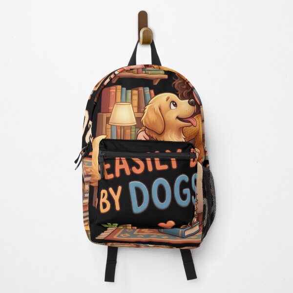 Item preview, Easily Distracted By Dogs And Books Funny designed and sold by pradeepvisuals.