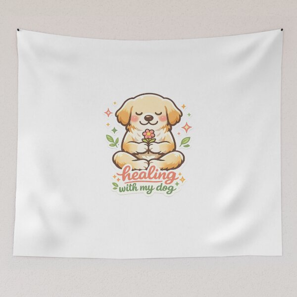 Item preview, Healing With My Dog Cute Emotional Support Design designed and sold by Naviora.