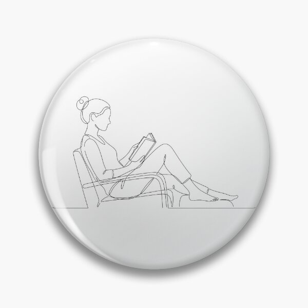 Item preview, Minimalist Line Art Woman Reading Book Relaxing designed and sold by Opal Aura .
