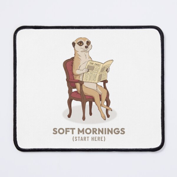 Item preview, Vintage Meerkat Reading Newspaper Cozy Illustration designed and sold by Cozy Vintage Animal.