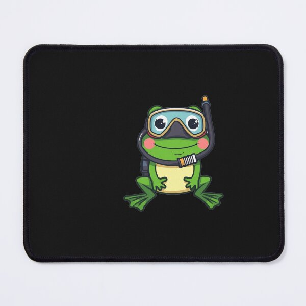 Item preview, Cute Green Frog Scuba Diving - Left Chest Badge Funny Ocean Amphibian designed and sold by islam gamal.