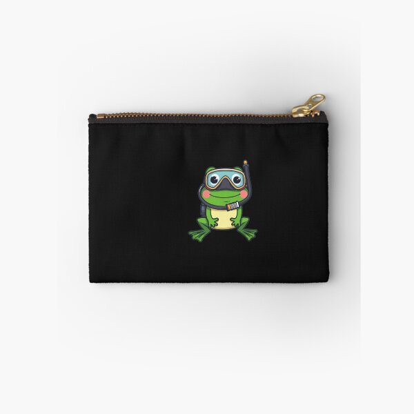 Item preview, Cute Green Frog Scuba Diving - Left Chest Badge Funny Ocean Amphibian designed and sold by islam gamal.