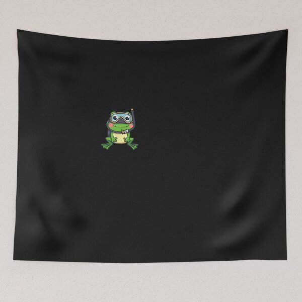 Item preview, Cute Green Frog Scuba Diving - Left Chest Badge Funny Ocean Amphibian designed and sold by islam gamal.