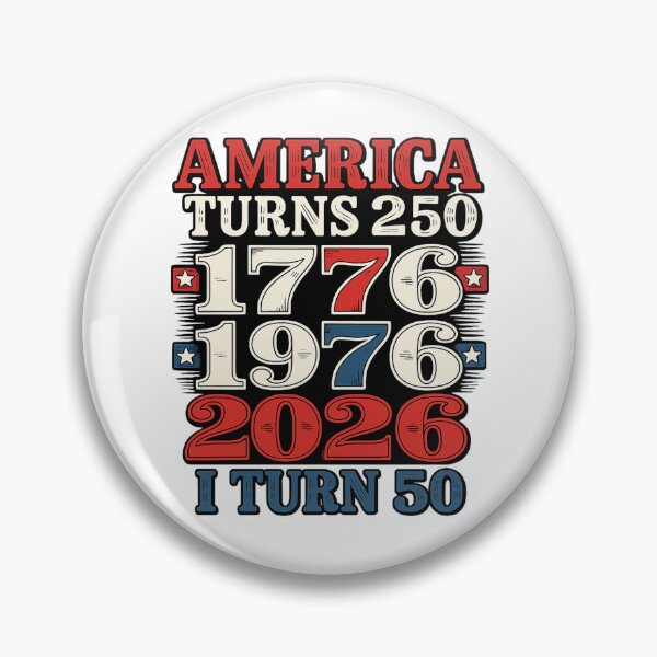 Item preview, America Turns 250 I Turn 50 1776,1976,2026 T-Shirt designed and sold by MerchlyMike.