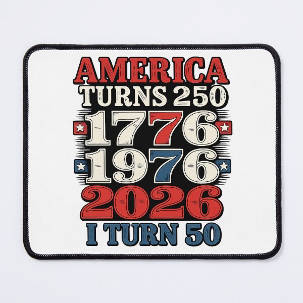 Item preview, America Turns 250 I Turn 50 1776,1976,2026 T-Shirt designed and sold by MerchlyMike.