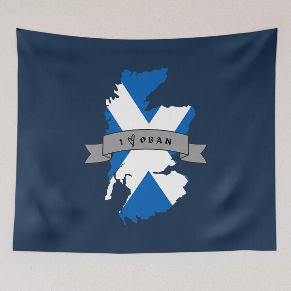 Item preview, I Love Oban on a Scotland Map with Saltire Flag designed and sold by S-and-W-4ever.