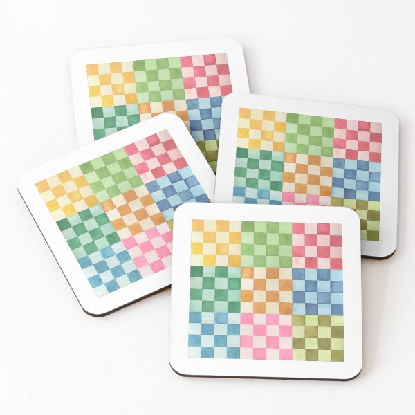 Item preview, Colorful Checkerboard - Multicolored Chess Square Tiles designed and sold by ninoladesign.