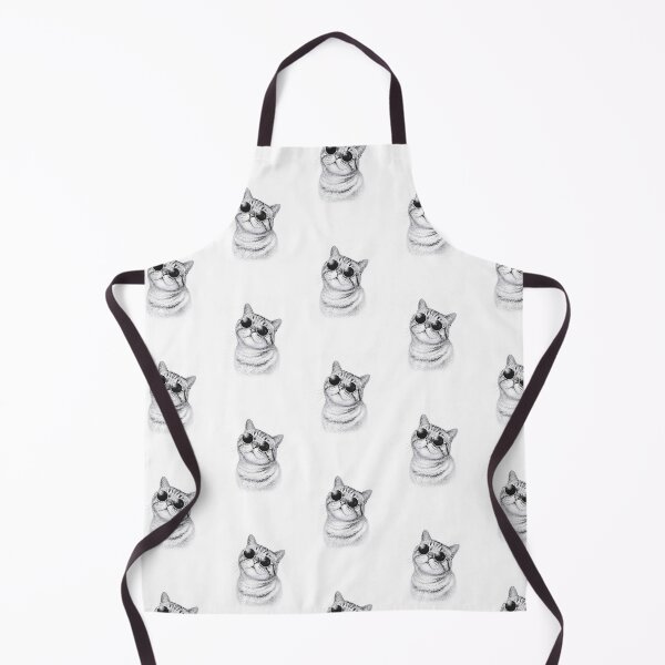 Item preview, Black and White Hipster Cat – Viral Aesthetic Art designed and sold by ChaoticCatIlust.