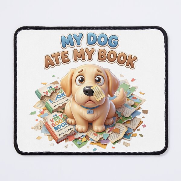 Item preview, My Dog Ate My Book Funny Dog Book Lover designed and sold by pradeepvisuals.