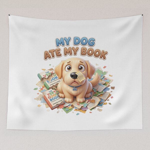 Item preview, My Dog Ate My Book Funny Dog Book Lover designed and sold by pradeepvisuals.