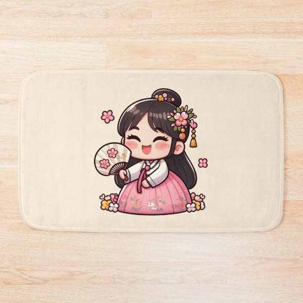 Item preview, Hanbok Cute Girl Kawaii Cherry Blossoms K-drama designed and sold by NerdiPop.