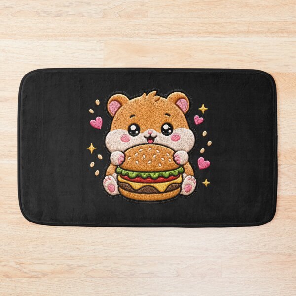 Item preview, Tiny Hamster Burger Embroidery Patch Cute Kawaii designed and sold by ColorSplash123.