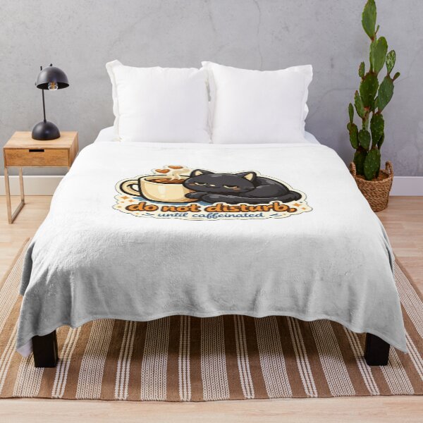 Item preview, Do Not Disturb Until Caffeinated Black Cat Coffee Design designed and sold by Naviora.
