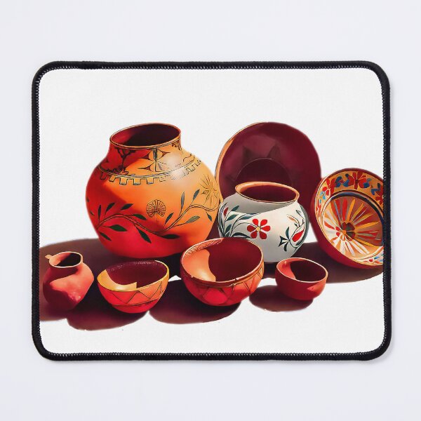 Item preview, Cochiti and Sia Pottery designed and sold by American Southwest: Colorized photography from Edward S. Curtis.