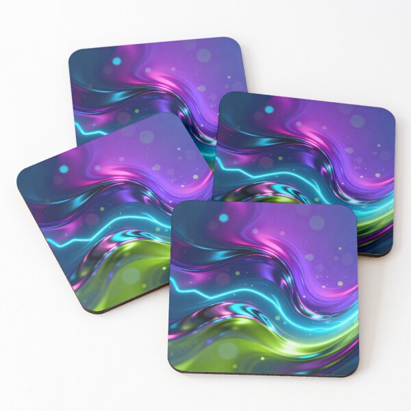 Item preview, Vibrant Neon Fluid Swirls Abstract Pattern designed and sold by Paulocdias.
