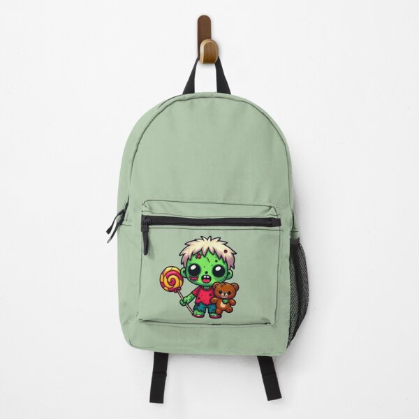 Item preview, Adorable Zombie Kid with Teddy Bear and Lollipop – Cute Horror Art designed and sold by NerdiPop.