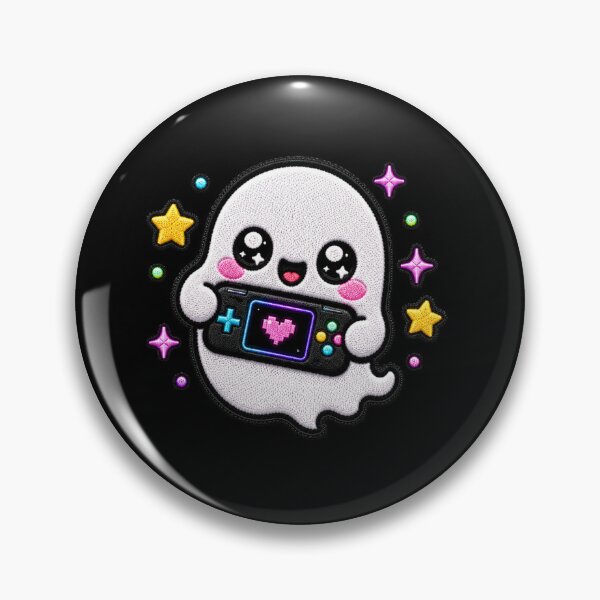 Item preview, Cute Ghost Gamer Embroidery Patch Cute Kawaii designed and sold by ColorSplash123.