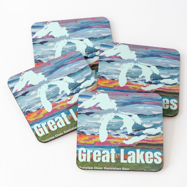 Item preview, Great Lakes “Sunrise Over Georgian Bay” Wearable Art - Canadian Artist Designed designed and sold by greatlakesimage.