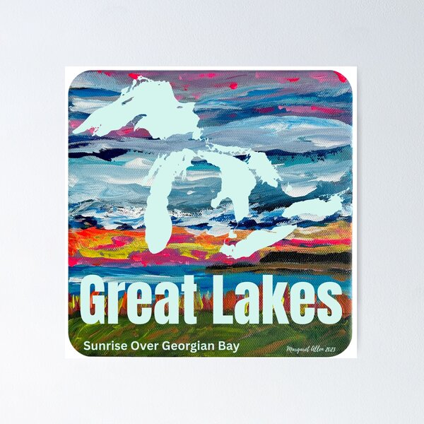 Item preview, Great Lakes “Sunrise Over Georgian Bay” Wearable Art - Canadian Artist Designed designed and sold by greatlakesimage.