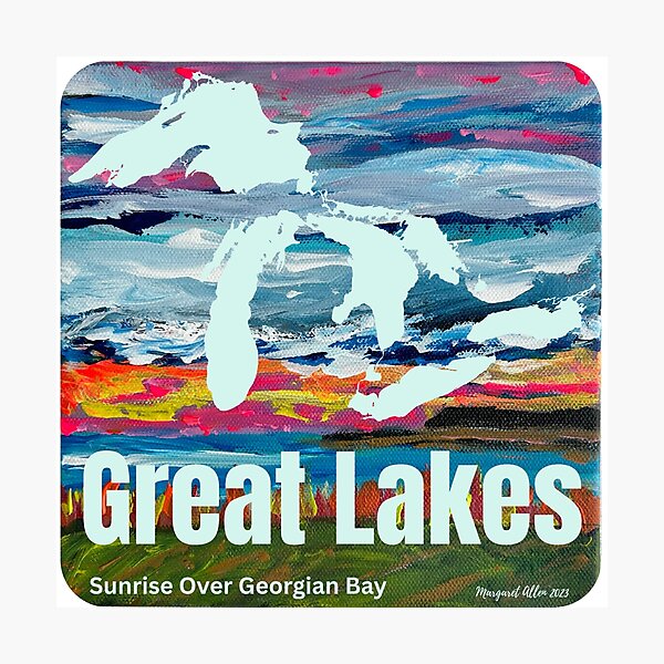 Item preview, Great Lakes “Sunrise Over Georgian Bay” Wearable Art - Canadian Artist Designed designed and sold by greatlakesimage.