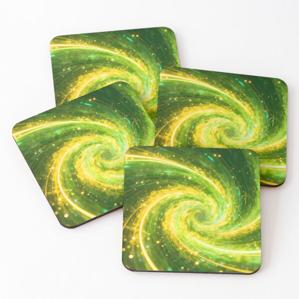 Item preview, Vibrant Green Yellow Abstract Cosmic Vortex designed and sold by Paulocdias.