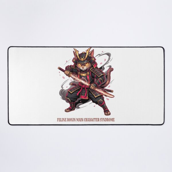 Item preview, Feline Ronin Main Character Syndrome designed and sold by The Quiet Thicket.