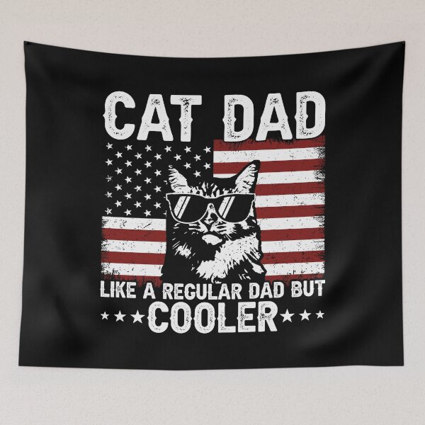 Item preview, Cat Dad Like A Regular Dad But Cooler Patriotic Father Cat Lover designed and sold by 76Valeria.